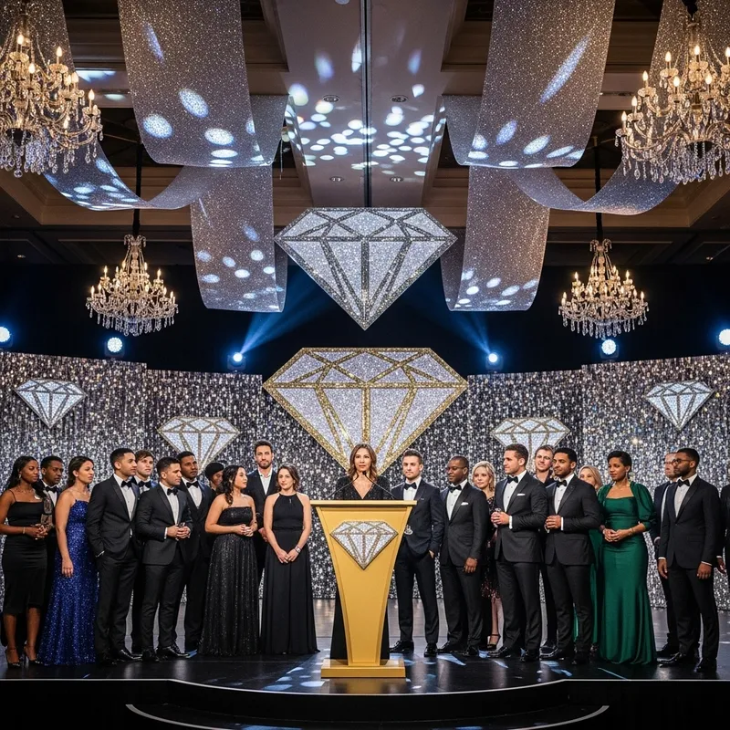 Diamond & Bling Awards Ceremony Design Ideas
