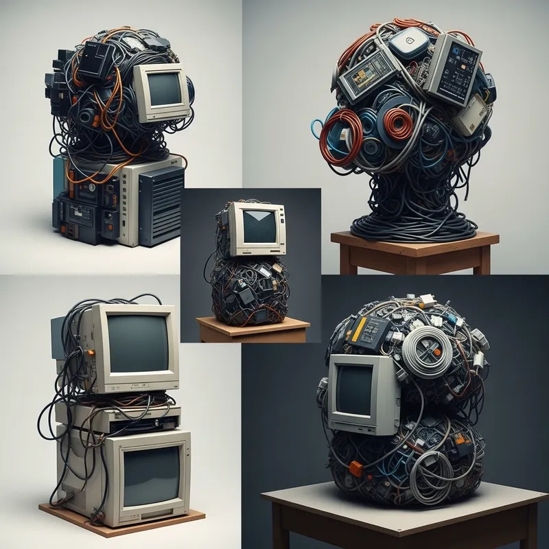 Digital Collage of Upcycled Sculptures | Artistic Interpretation