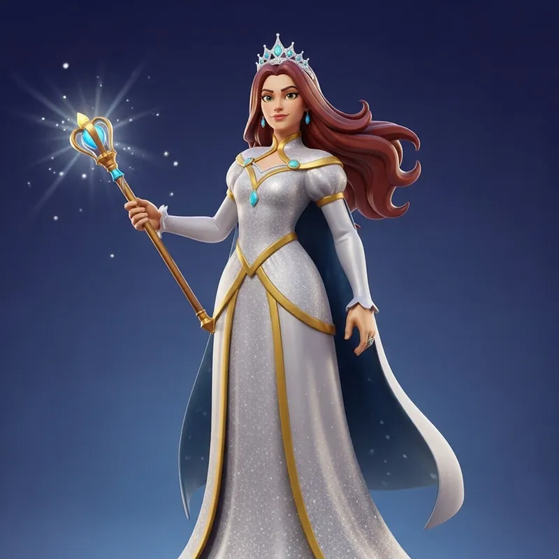 Fortnite Princess Skin: Royally Elegant Character with Auburn Hair