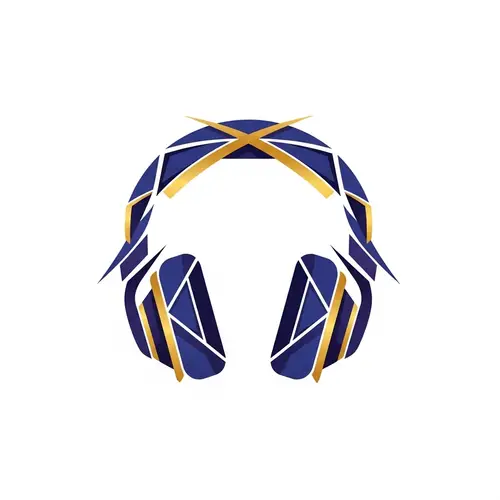 Focus & Productivity: Abstract Headphone Logo Design