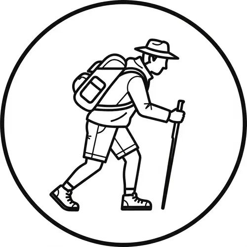 Tourist Walker Icon for Outdoor Adventure Apps