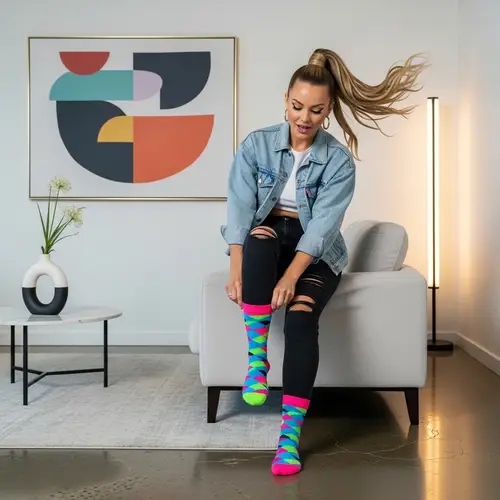 Fashionably Cozy: Ariana Grande-Inspired Socks Fashion