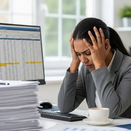 Stressed South Asian Female at Work | Office Stress Image