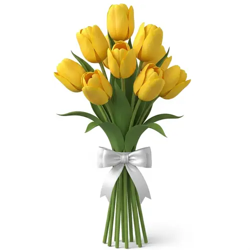 Stunning 3D Yellow Tulip Bouquet