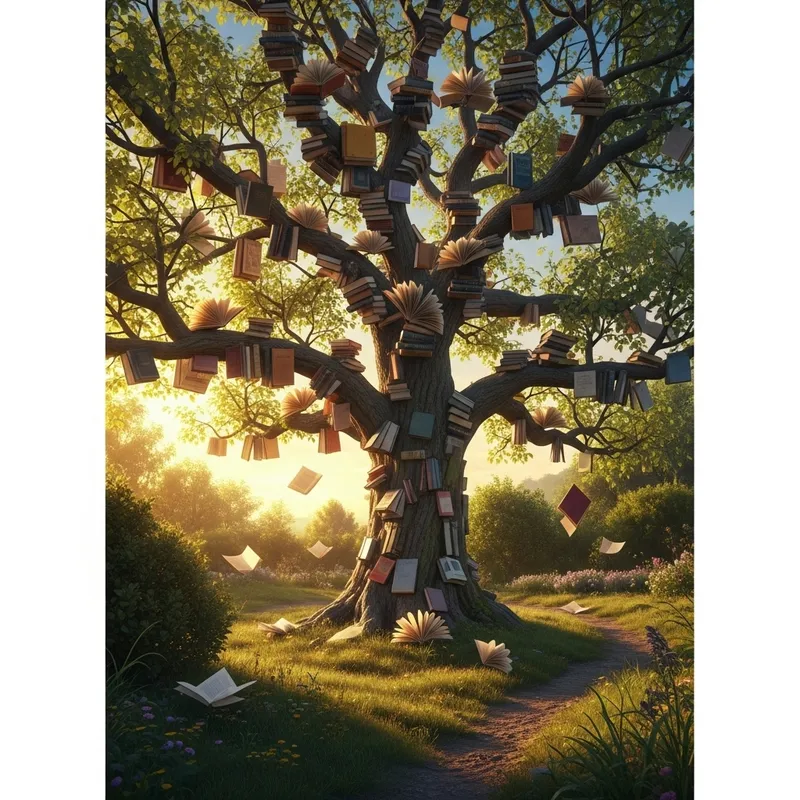 Book-bearing Tree - Literary Arboretum Book-bearing Tree - Literary Arboretum