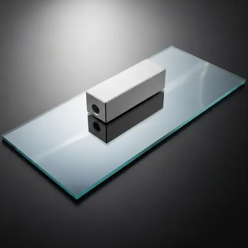 Transparent Glass Piece under Aluminum Body | Contrasting Materials