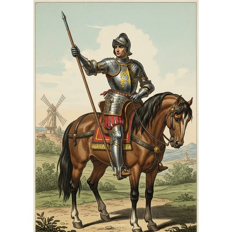Don Quixote Artwork in Armor from Spain