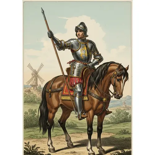 Late Medieval Spanish Gentleman in Armor Artwork