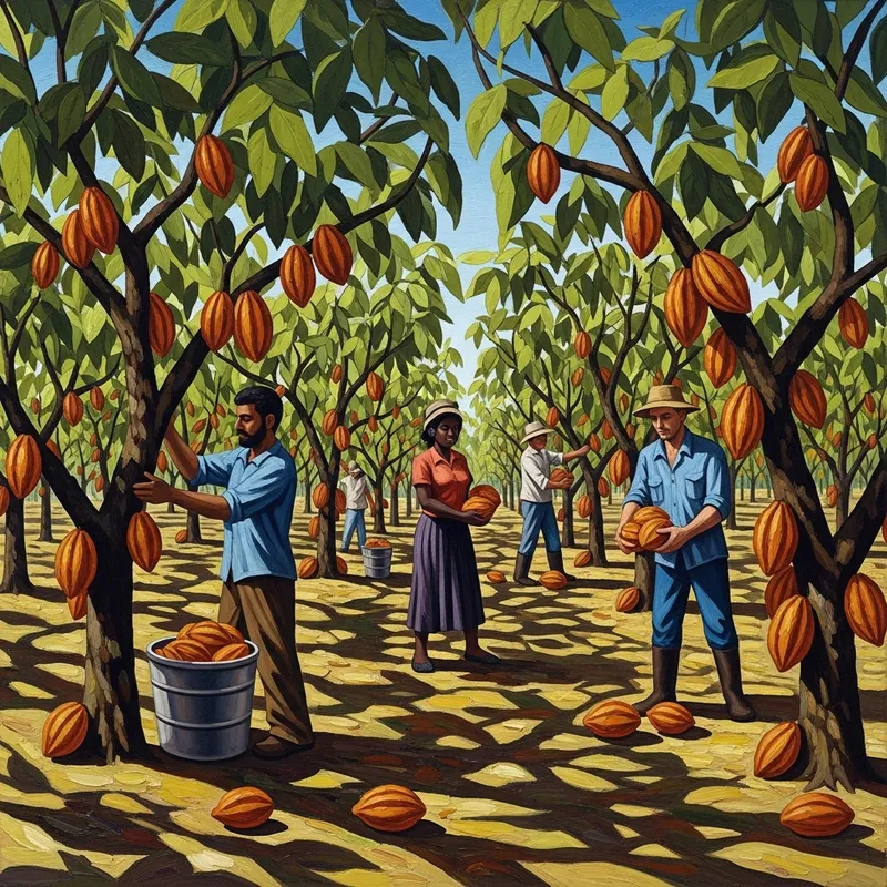 Intriguing Cocoa Plantation Scene Intriguing Cocoa Plantation Scene
