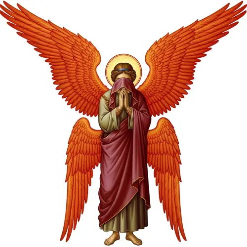 Male Seraphim Angel in Religious Art