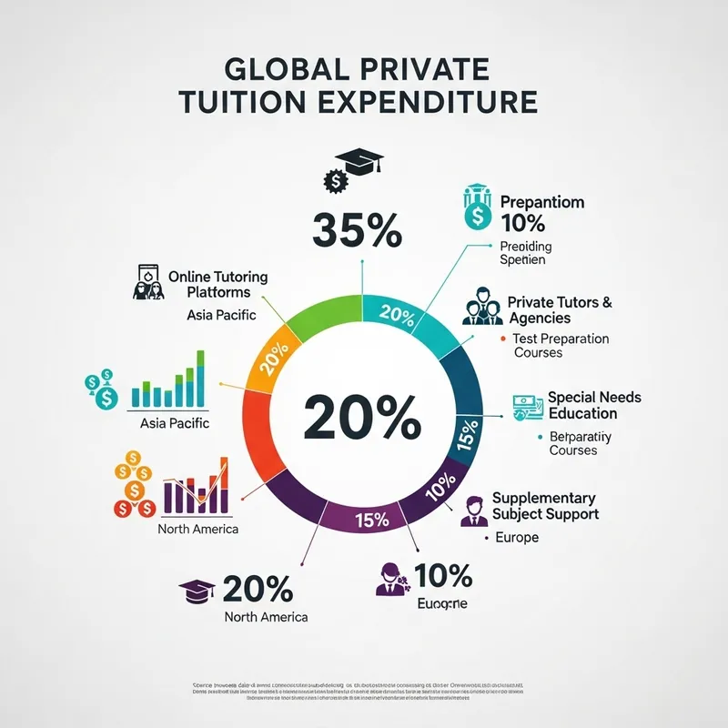 Vibrant Global Private Tuition Expenditure Infographic