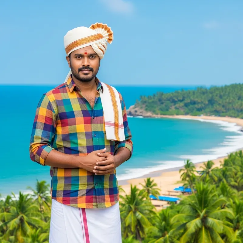 Authentic Tamil Attire: Man from Tamilnadu