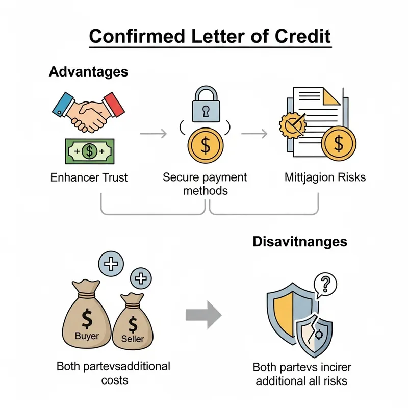 Illustration: Confirmed Letter of Credit Advantages & Disadvantages