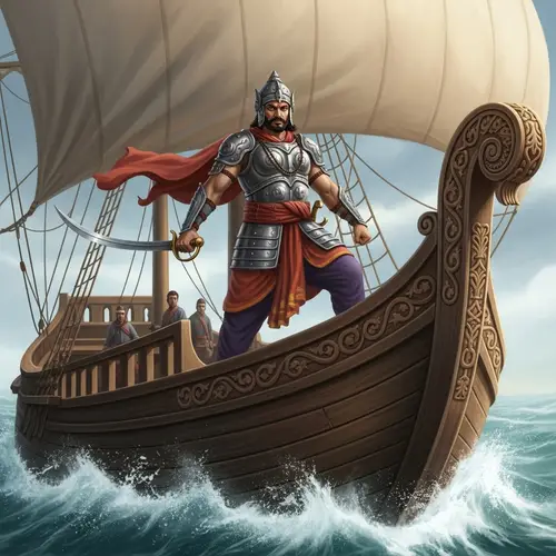 Maratha Warrior: Symbol of Martial Prowess on Warship