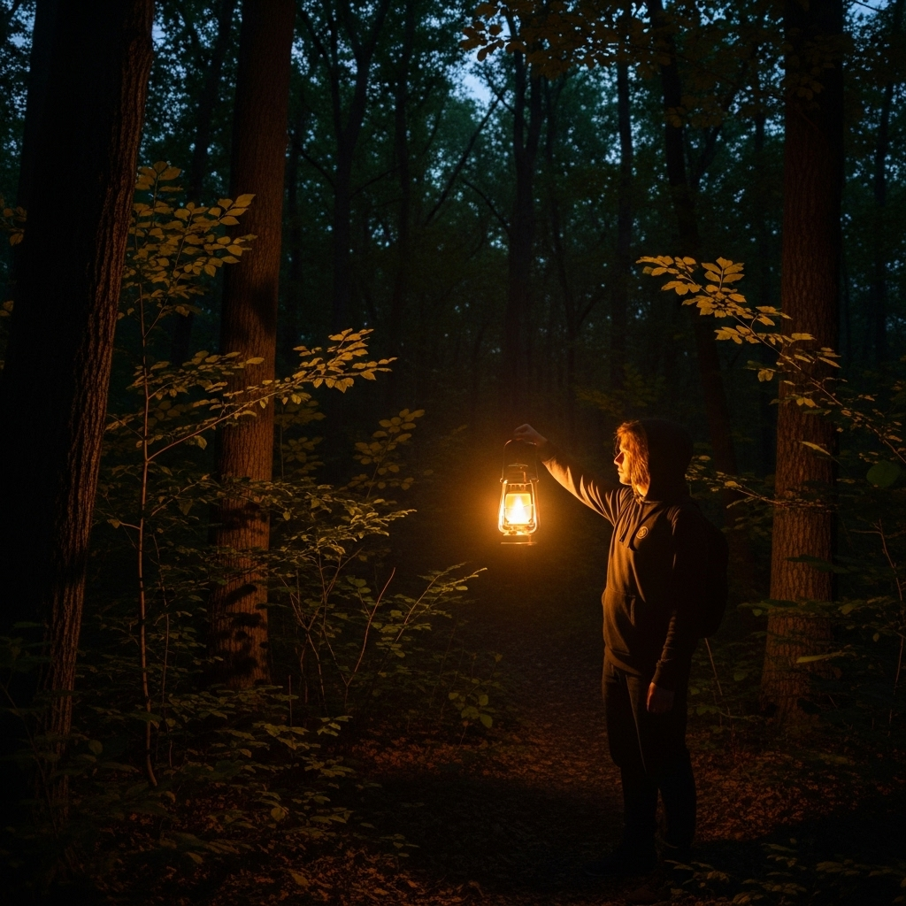 大畠雅人 Into the dark forest （1/8） Shadowy Figure in a Dark Forest
