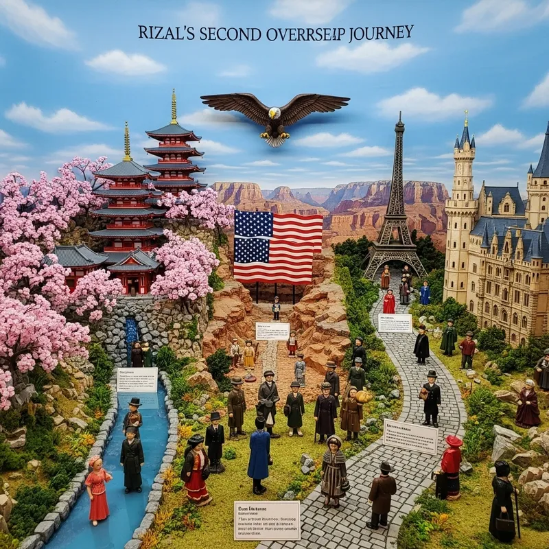 Rizal's Second Journey: Japan, USA & Europe Diorama Rizal's Second Journey: Japan, USA & Europe Diorama