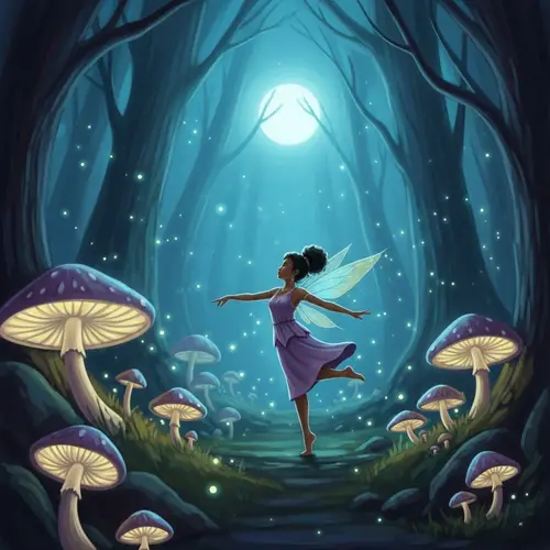 Enchanting Fairy Dancing in Luminescent Forest | Fantasy Art