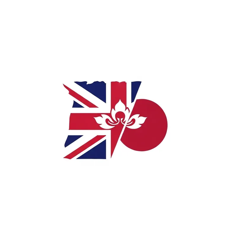 Creative Logo Design Combining Great Britain and Japan Flags Creative Logo Design Combining Great Britain and Japan Flags