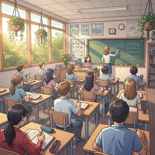 Vibrant Classroom Setting in the Philippines