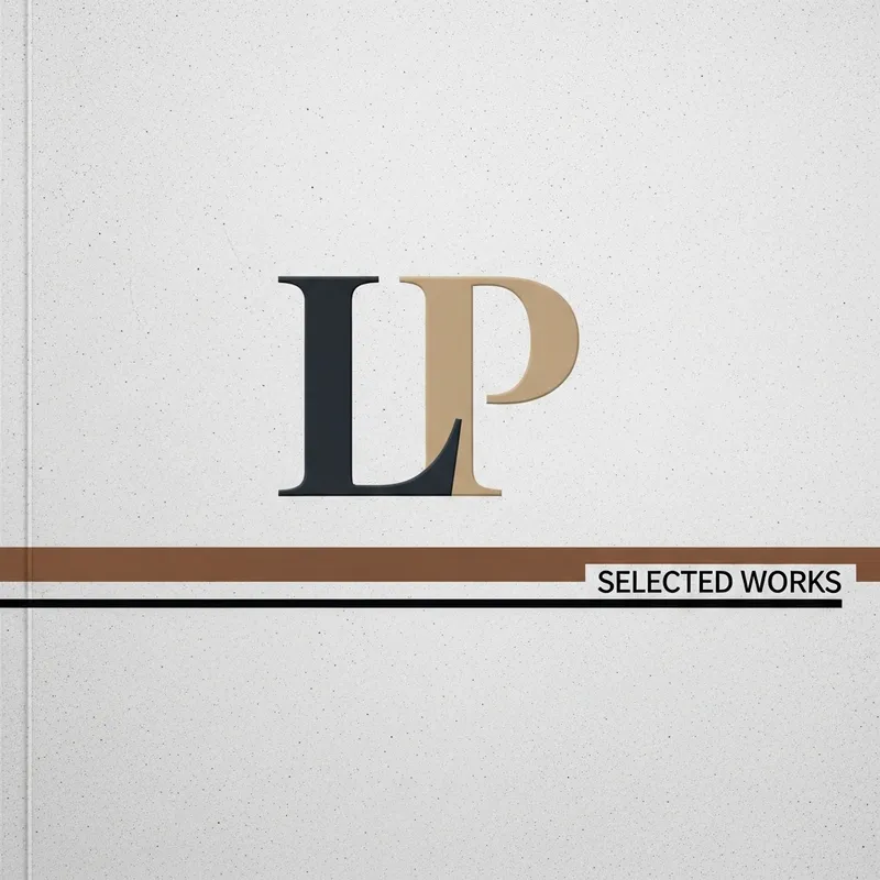 Stylish LP Logo Graphic Portfolio Cover Design