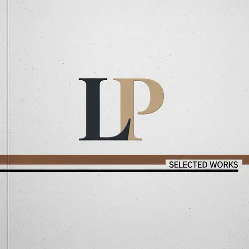 Stylish LP Logo Graphic Portfolio Cover Design