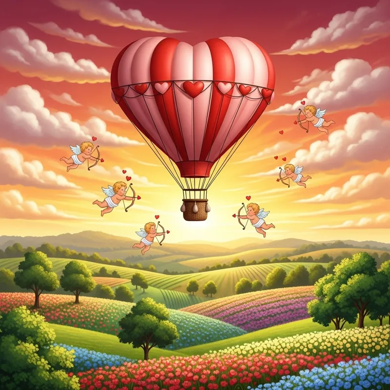 Valentine's Day Heart Hot Air Balloon Clipart Valentine's Day Heart Hot Air Balloon Clipart