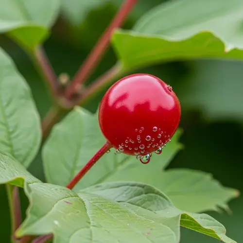 Intoxicated Viburnum: Comical Scene with Sloppy Berry and Vibrant Color