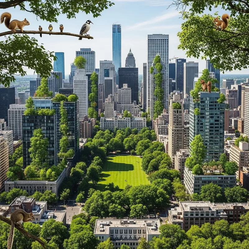 Green Urban Forest | Cityscape Nature Transformation