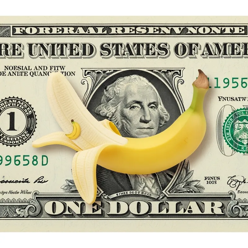 Creating a One Dollar Bill with Banana Motif