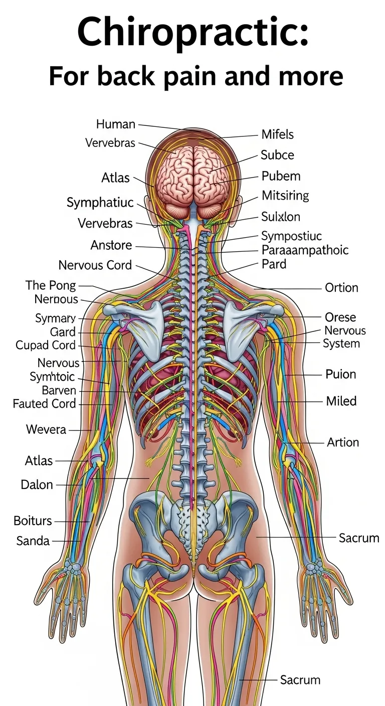 Educational Illustration of Sympathetic and Parasympathetic Nervous System Components