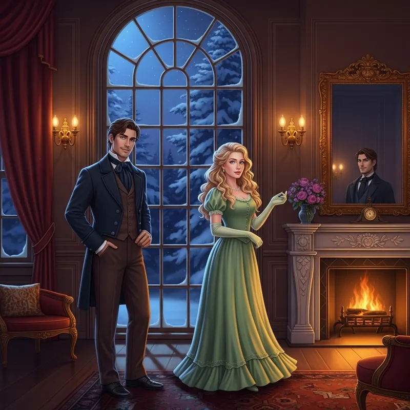 Romantic Tale of Victorian Love in a Luxurious Mansion