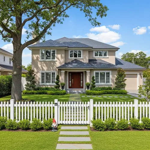 Modern Two-Story House in Peaceful Suburban Setting