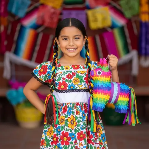 Young Mexican Girl in Traditional Attire | Cultural Celebration