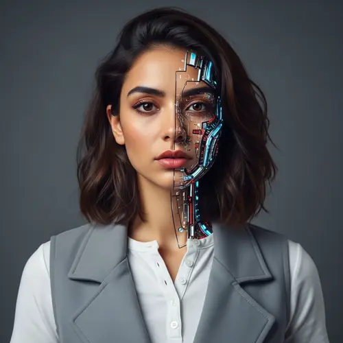 Futuristic Middle-Eastern Woman: Present and Future Blend