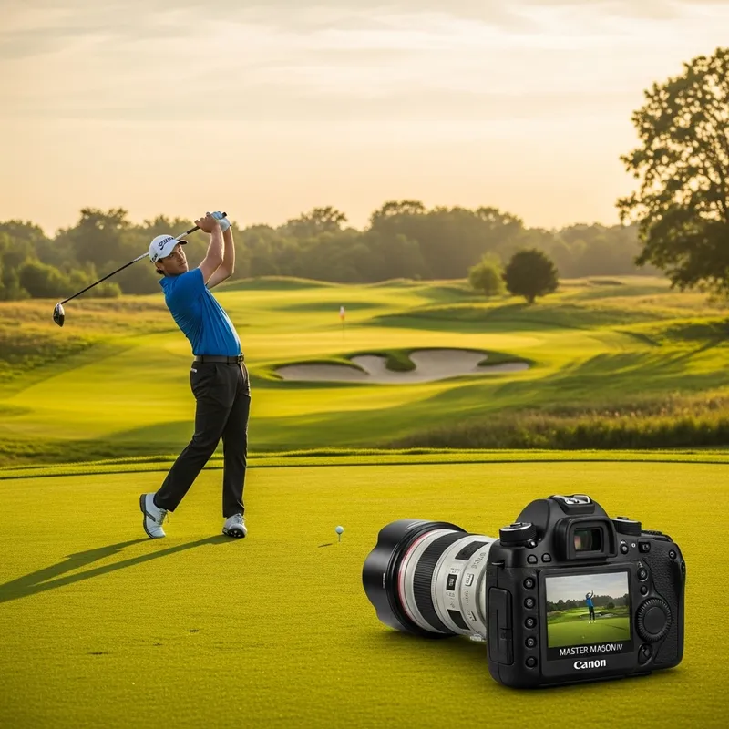 Dynamic Golf Swing Photography on Vibrant Course