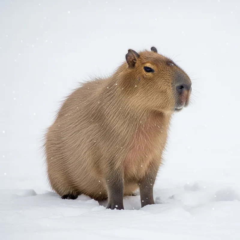 Snowy Capybara in Serenity