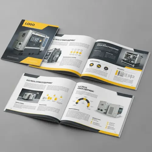 Electrical & Power Equipment Manufacturer | Yellow & Dark Grey Design