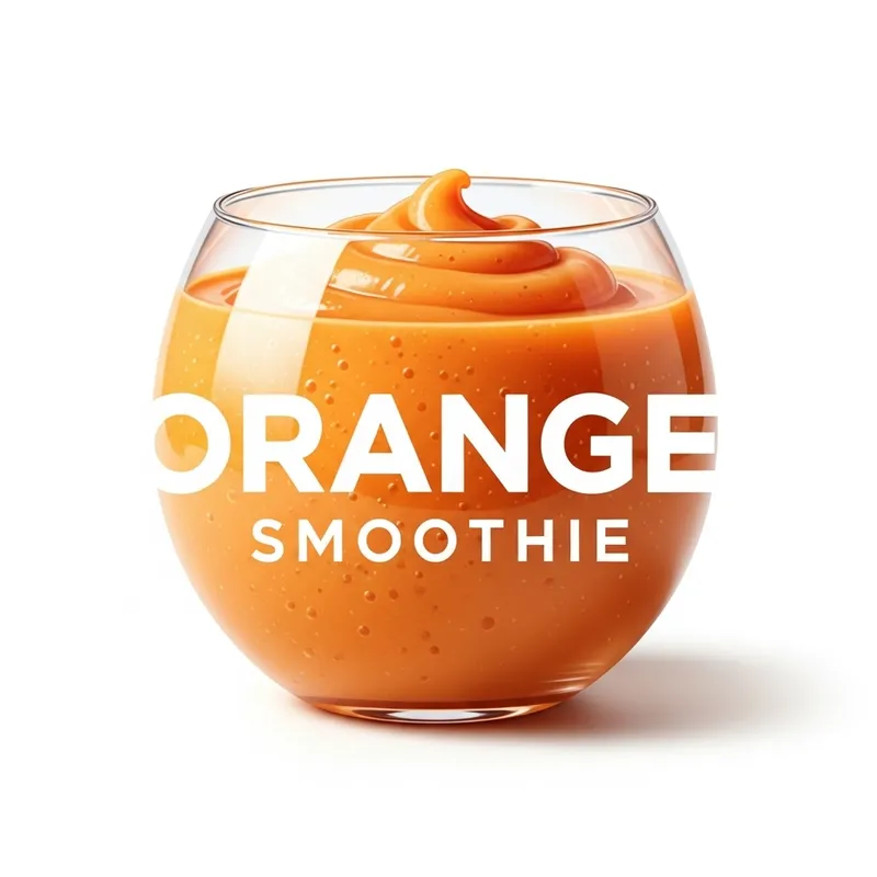 Hyperrealistic Orange Smoothie Logo | Captivating Visual Design