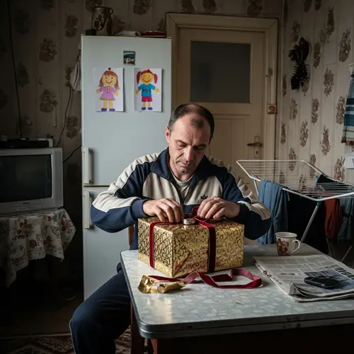 43-Year-Old Slavic Man Living with Mother: Gift-Giver with Modest Lifestyle