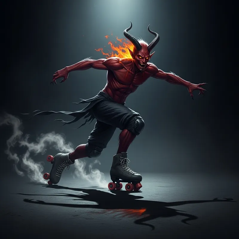 Demon on Skates: A Mysterious Spin in the Shadows