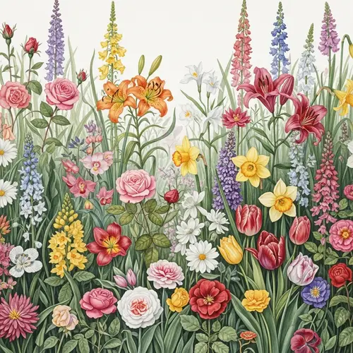 Flowers in Watercolor: A Romantic Garden