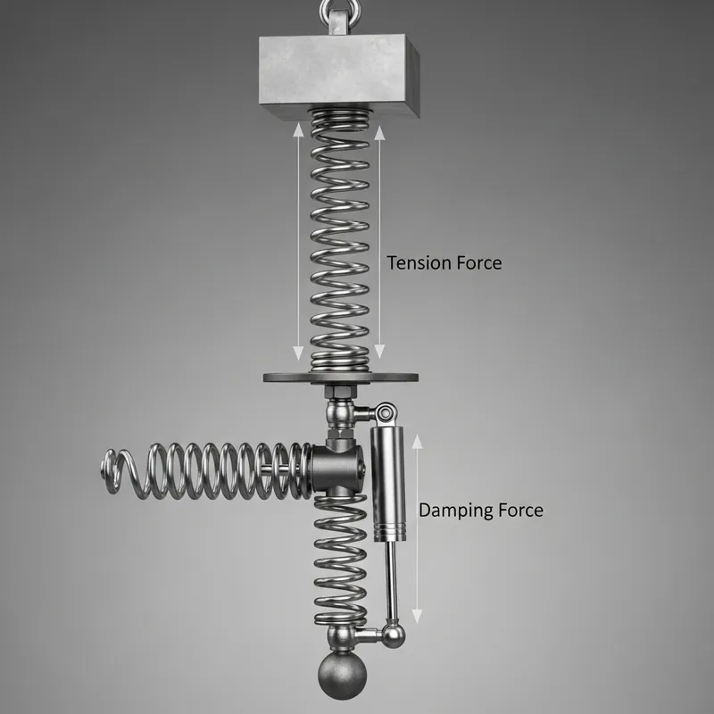 Dynamic Two-Spring System with Damping Feature