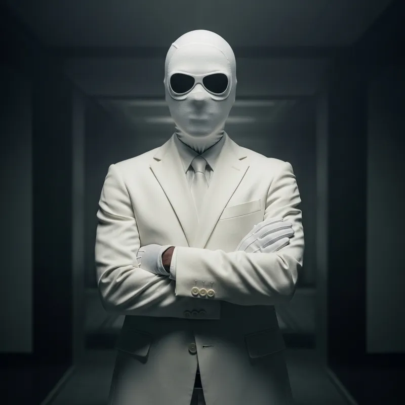 Elegant Secret Group Member in All-White Suit