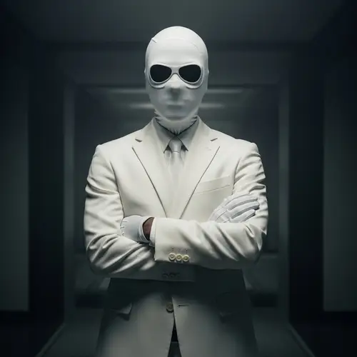 Elegant Secret Group Member in All-White Suit