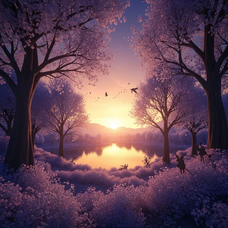 Ethereal Landscape: A Dreamlike Tranquil Harmony