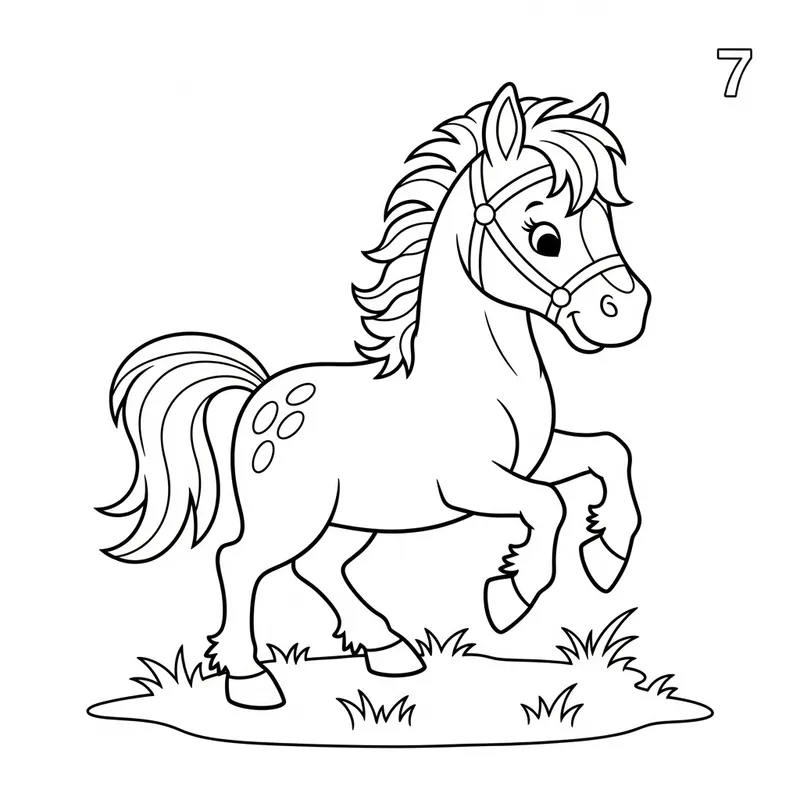 Playful Horse Coloring Fun for Kids