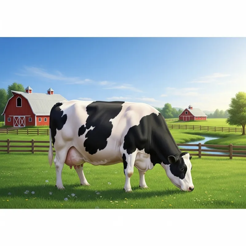 Beautiful Full-Figure Cow in Lush Pasture