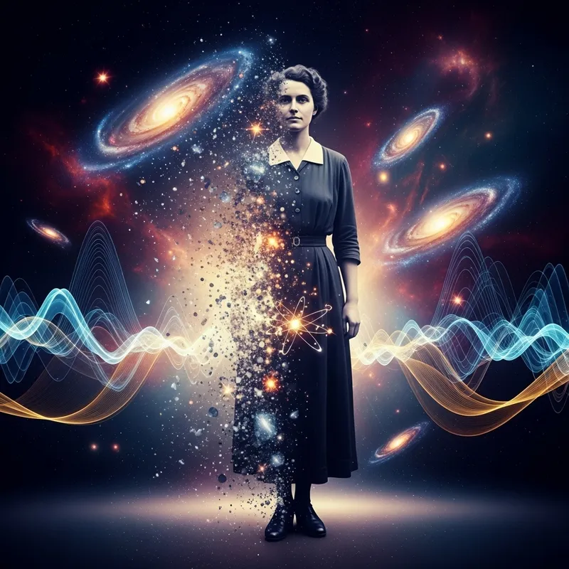 Surreal Portrait of Marie Curie: Art Meets Science