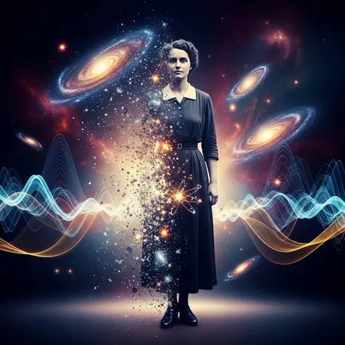 Surreal Portrait of Marie Curie: Art Meets Science