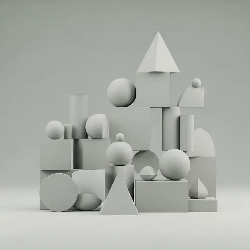 Abstract Geometric Shapes: Minimalistic Harmony